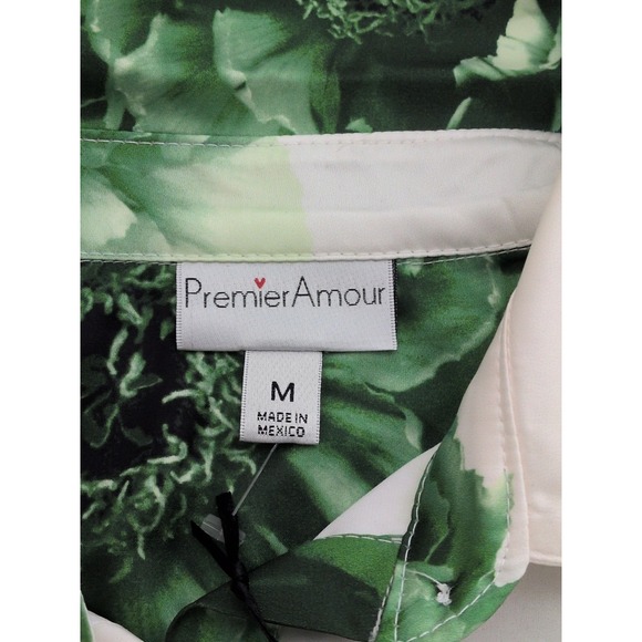 Premier Amour Women's Long Sleeves Floral Button Down Shirt Medium - Picture 4 of 8